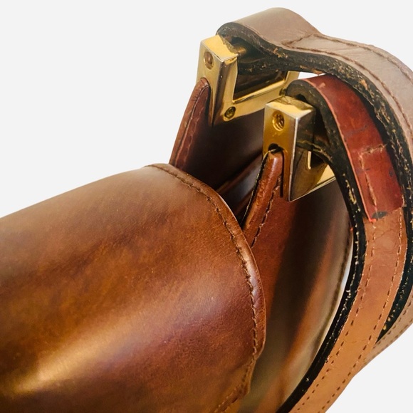 Vera Pelle Talja Leather Purse Embossed Floral Shoulder Bag Handmade - Picture 9 of 11